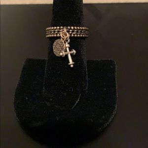 Lucky brand ring with cross